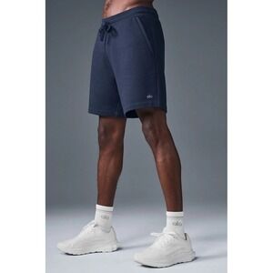 Alo Yoga Men Athletic Jogger Sweat Shorts Navy Blue Size S/P‎